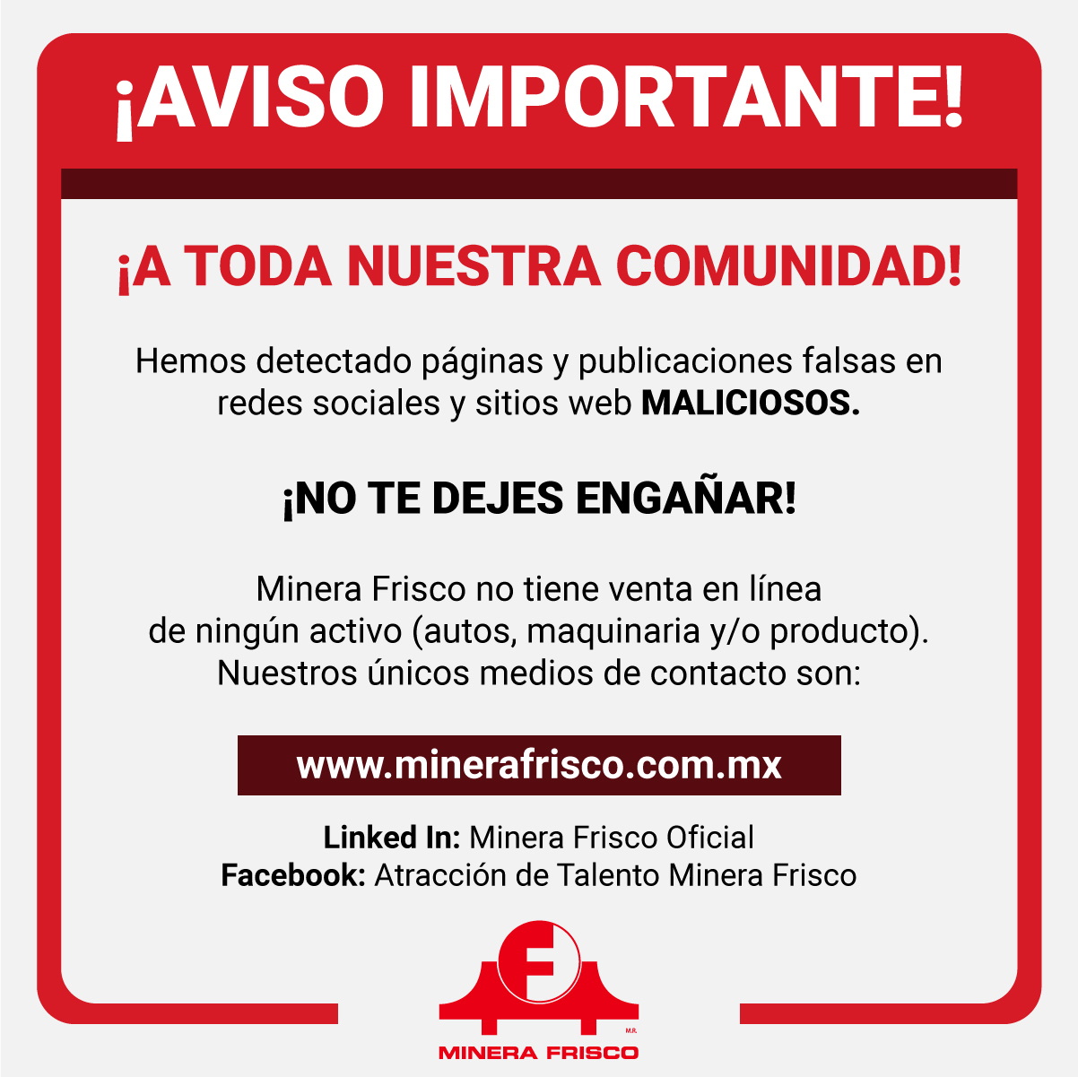 Aviso Importante